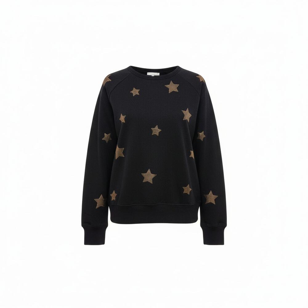 Caslon Star Jacquard Sweatshirt Women's Size‎ M Black
